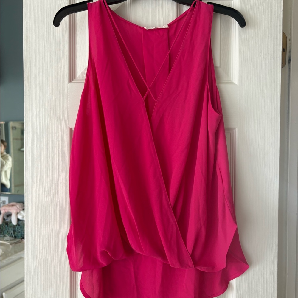 Elegant Pink Sleeveless Women's Top